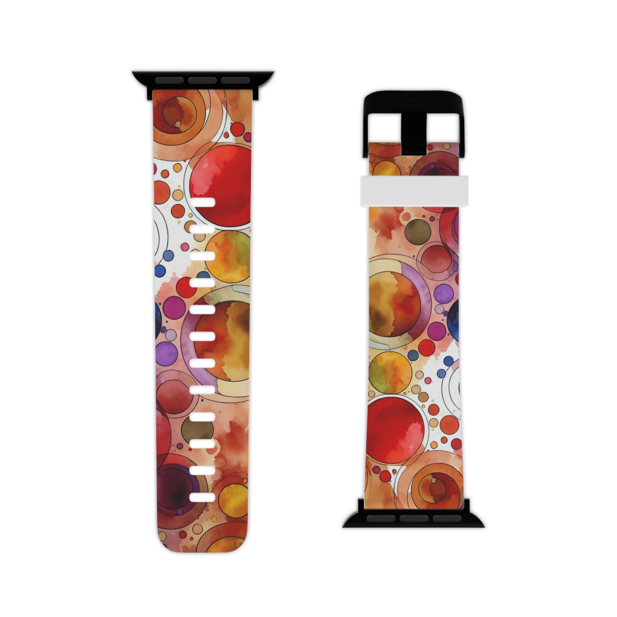 apple watch straps with abstract watercolor circles by CNOBD ART - Dominic Vanteraux Band -