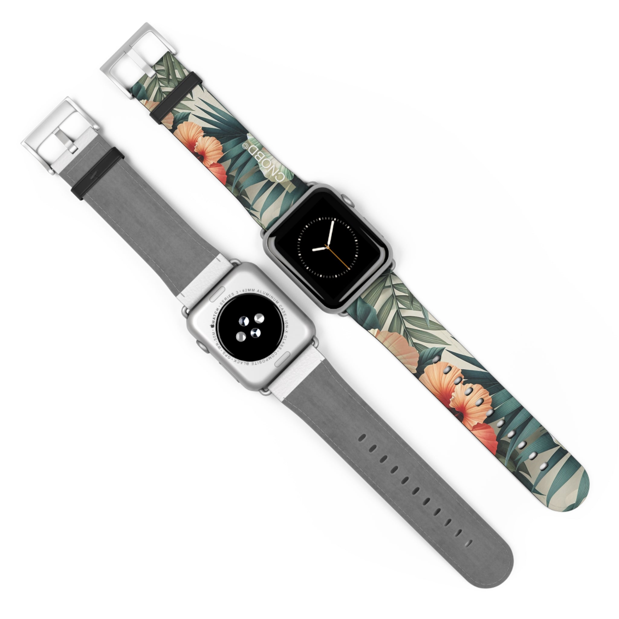 Front and Back of Apple Watch Band - CNOBD ART – VerdeVerve Edition – Verve NO le Watch Band - CNOBD ART – VerdeVerve Edition – Verve NO