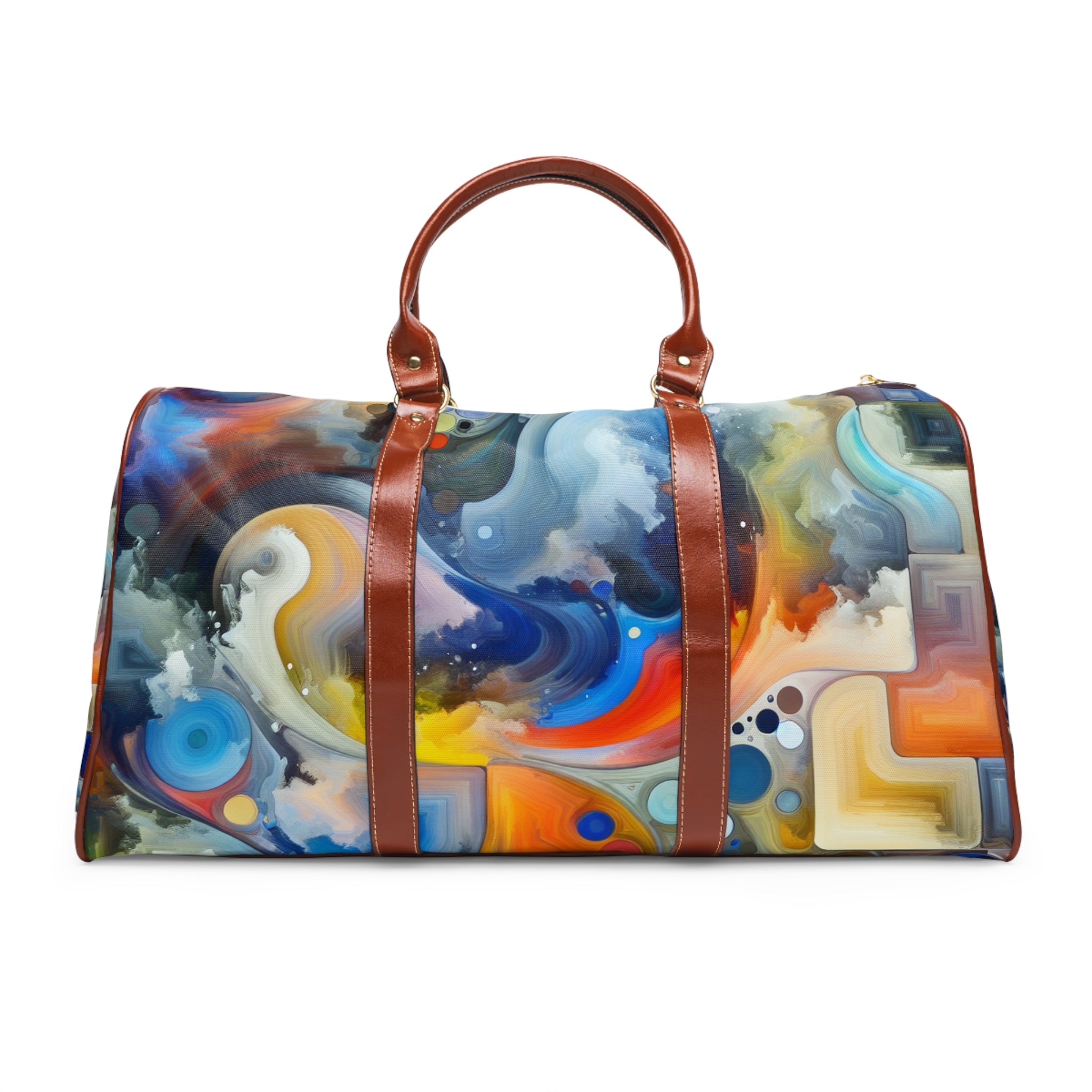 Travel Bag Isabella Van Dercksen with abstract captivating painting by  CNOBD Art